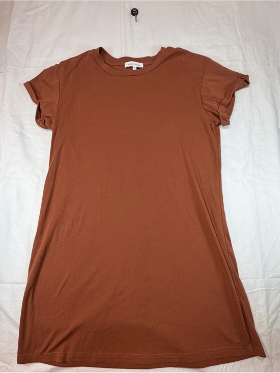 Bohme Tops - Bohme Essentials Short Sleeve Crewneck Tee Dress - Rust Brown
